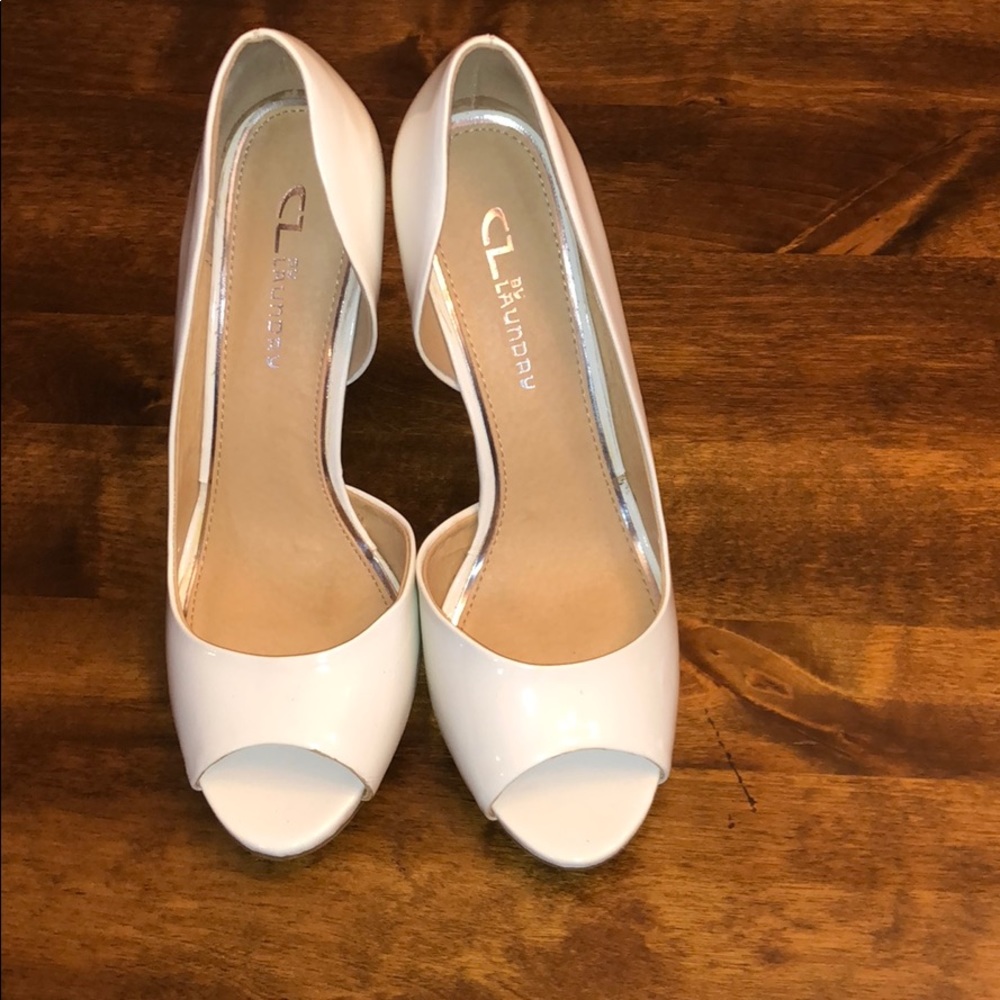 White Leather Heels